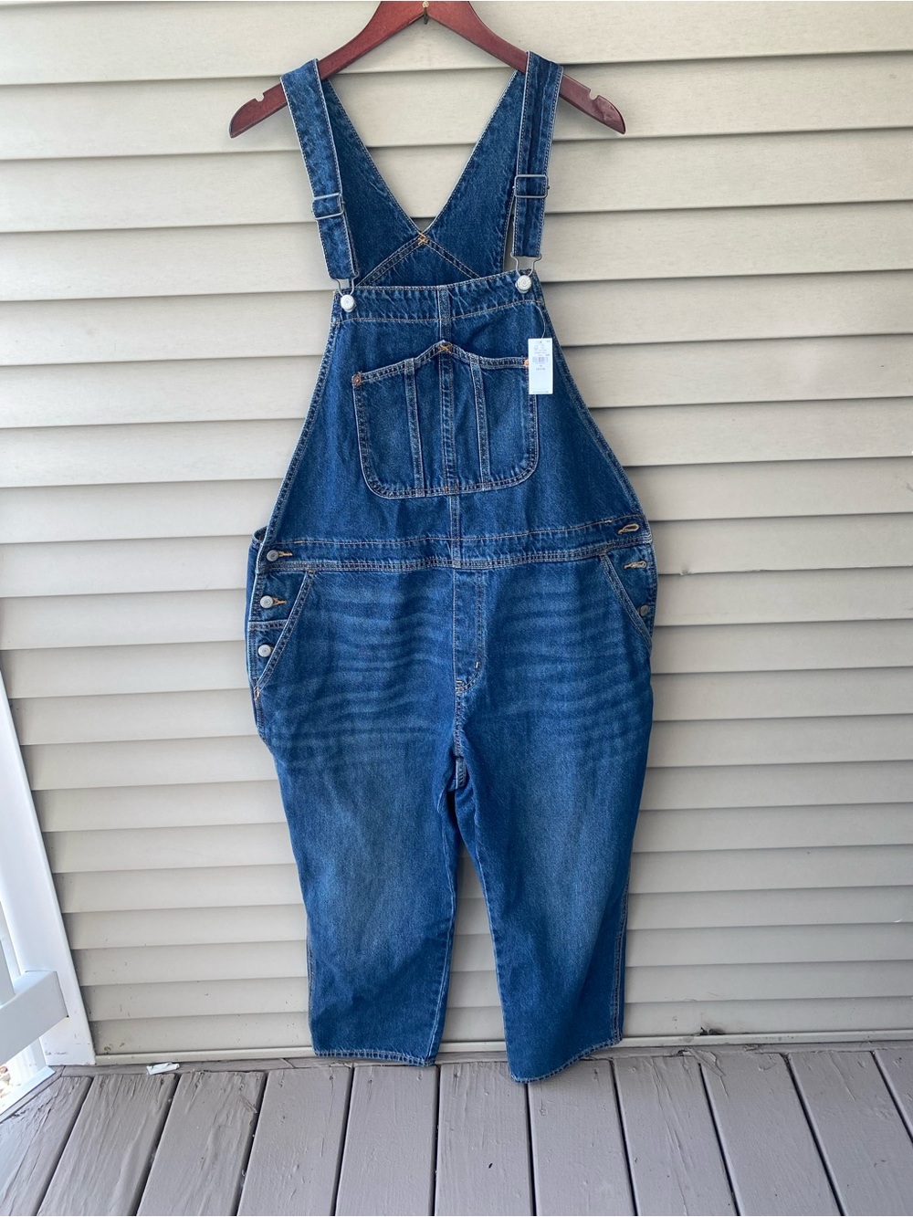 🌈 BNWT Old Navy Blue Denim Overalls with Front Bib Pocket